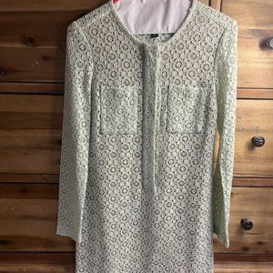 Victoria Beckham x Target Women's Mint Green Long Sleeve Mini Lace Dress Size XS